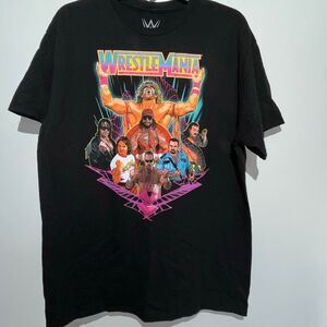 WWE Men's Multicolor Wrestle Mania Team 100% Cotton Graphic T-Shirt Large